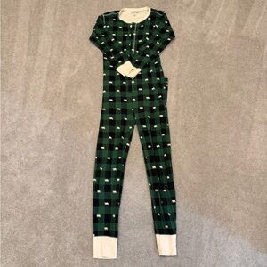 Plaid Green and Cream Women's Pajama Set